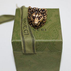 GUCCI LION HEAD RING size 23 (XL US 10 1/4)
